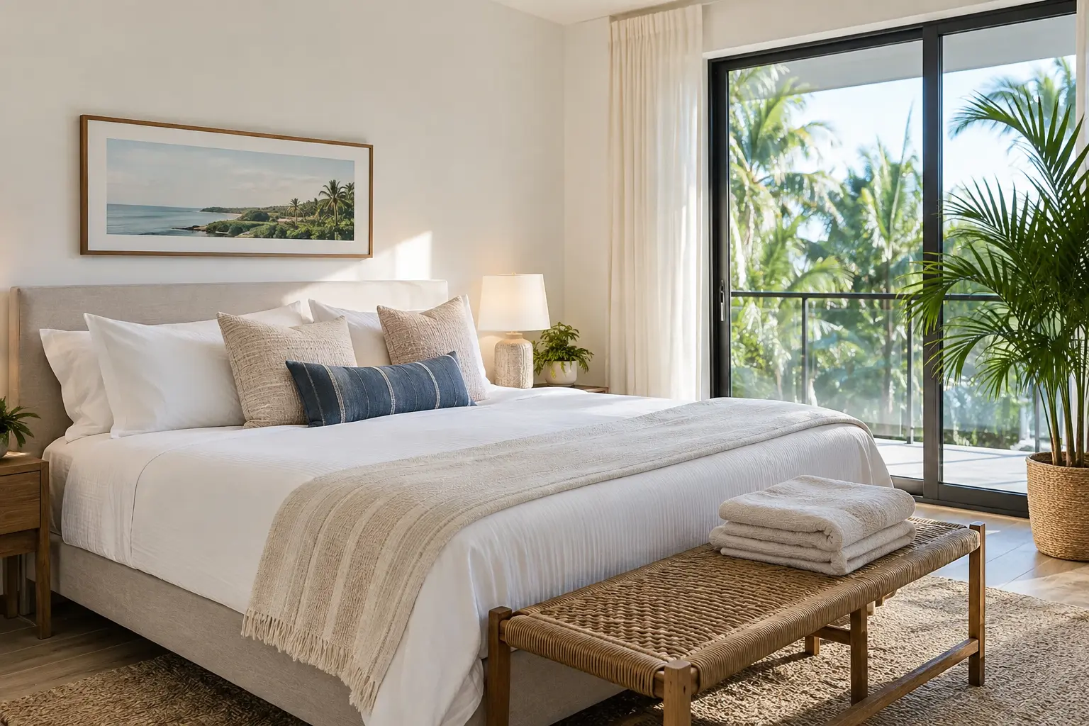 Clean and prepared vacation rental bedroom
